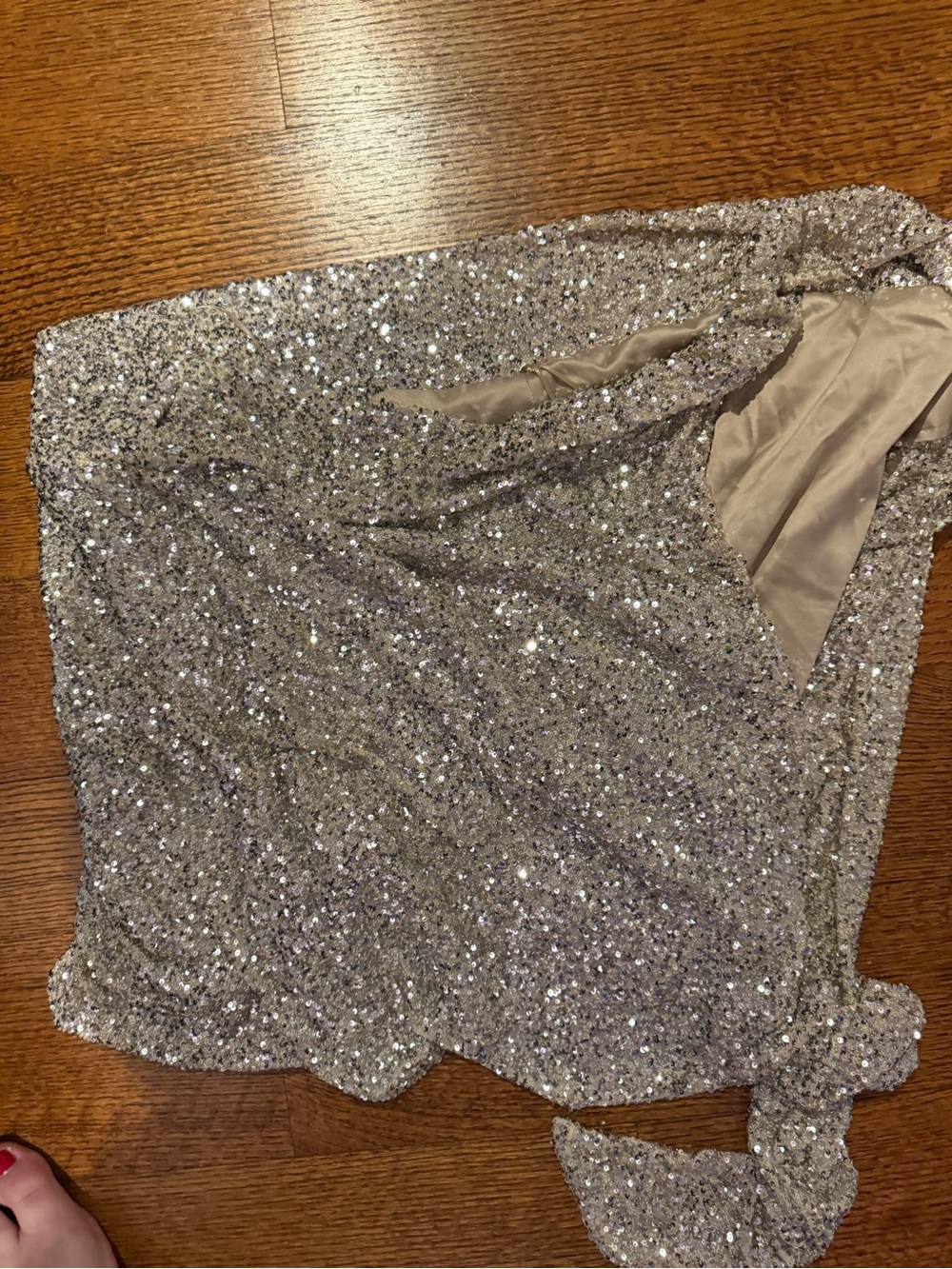 Never fully dressed Silver Sequin Mini Jaspre Skirt - Picture 2 of 4